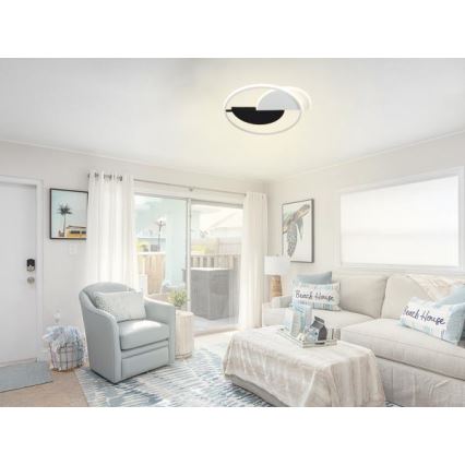 LED loftlampe dæmpbar LED/70W/230V 3000-6500K hvid/sort + fjernbetjening