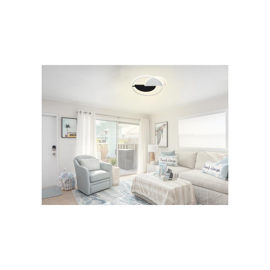 LED loftlampe dæmpbar LED/70W/230V 3000-6500K hvid/sort + fjernbetjening