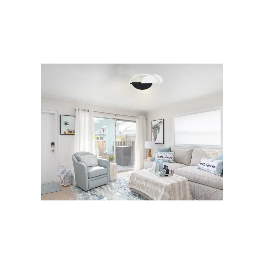 LED loftlampe dæmpbar LED/70W/230V 3000-6500K hvid/sort + fjernbetjening