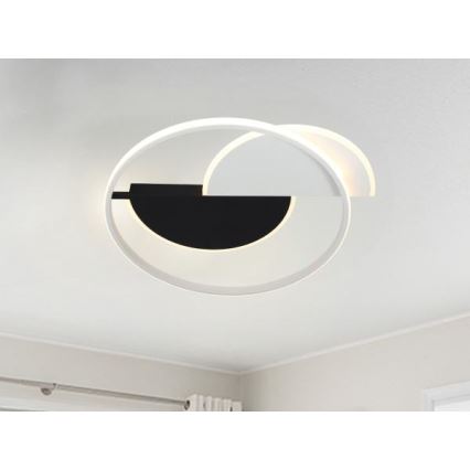 LED loftlampe dæmpbar LED/70W/230V 3000-6500K hvid/sort + fjernbetjening