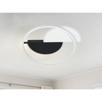 LED loftlampe dæmpbar LED/70W/230V 3000-6500K hvid/sort + fjernbetjening
