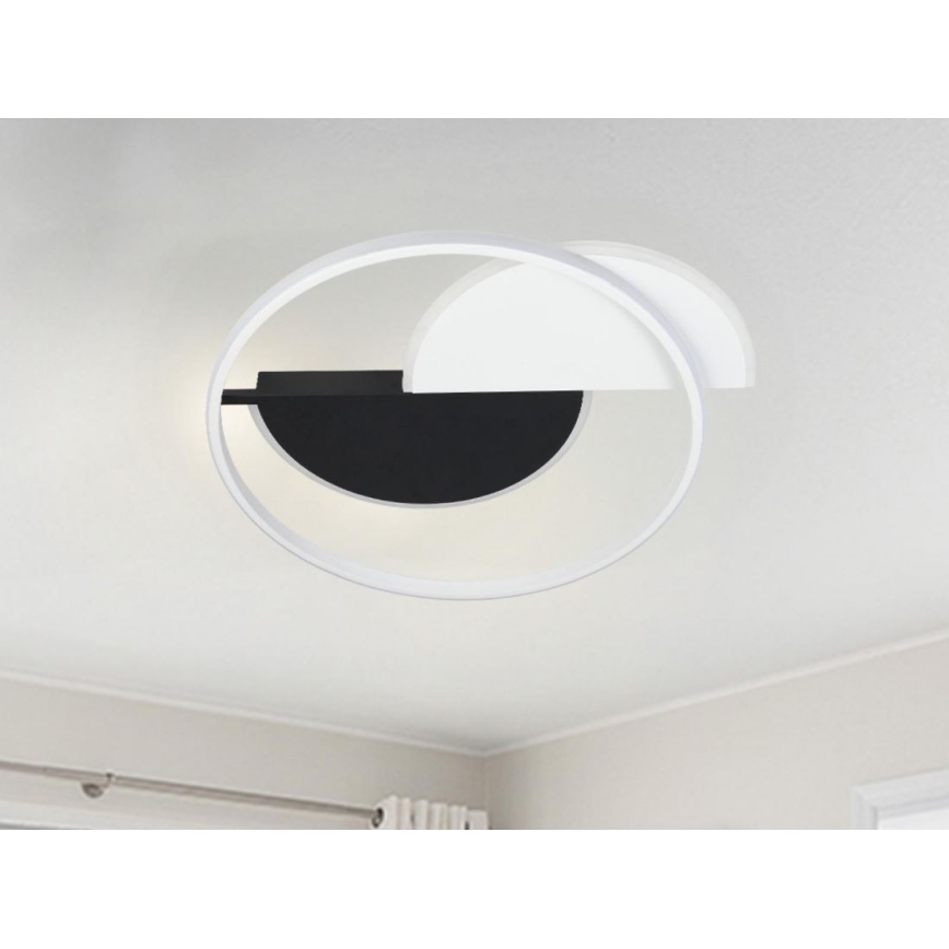 LED loftlampe dæmpbar LED/70W/230V 3000-6500K hvid/sort + fjernbetjening