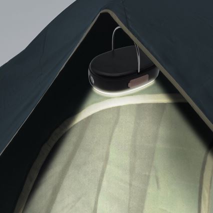 LED lampe m. powerbank-funktion dæmpbar og genopladelig K4 LED/1W/5V 3000-6500K IPX4 4000 mAh sort