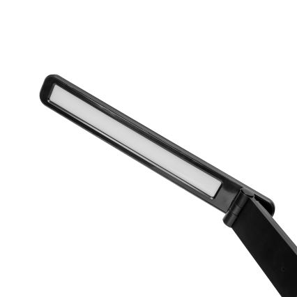 LED bordlampe m. RGBW-farver + touch-funktion og trådløs opladning dæmpbar LCD display og USB-port MAGNUS LED/6W/5V 3000-6500K sort