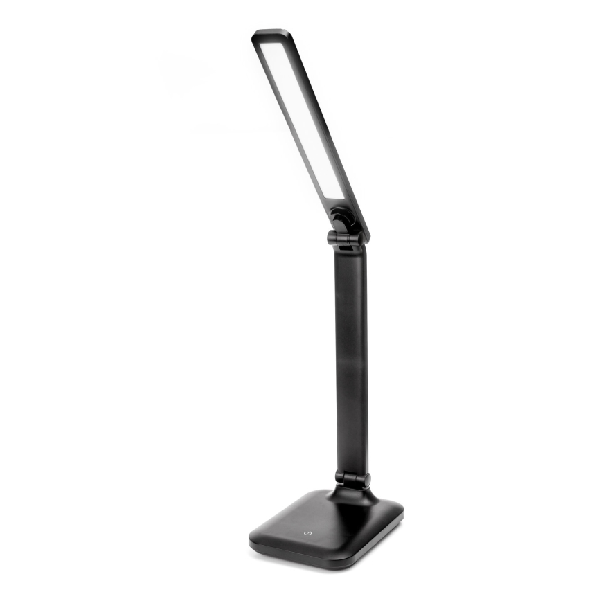 LED Bordlampe m. trådløs opladning og touch-funktion dæmpbar og USB-port REMUS LED/5W/230V sort