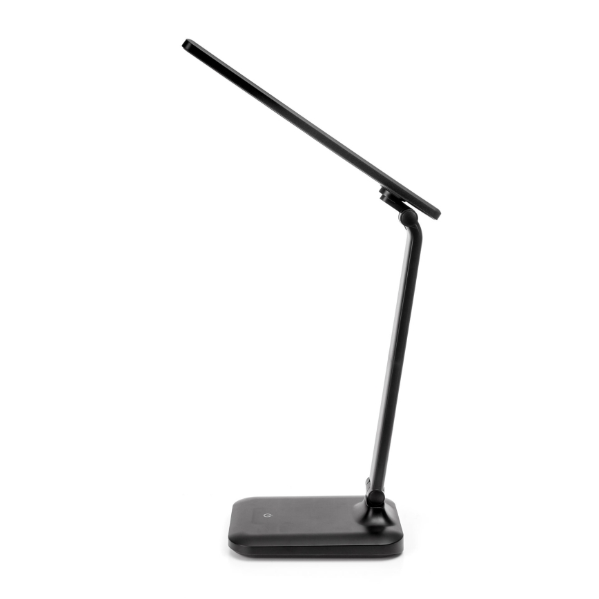 LED Bordlampe m. trådløs opladning og touch-funktion dæmpbar og USB-port REMUS LED/5W/230V sort