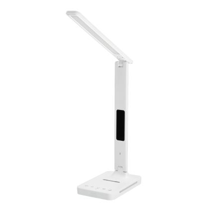 LED bordlampe m. trådløs opladning dæmpbar QI, display og USB-port LED/7W/230V 3000-6000K hvid