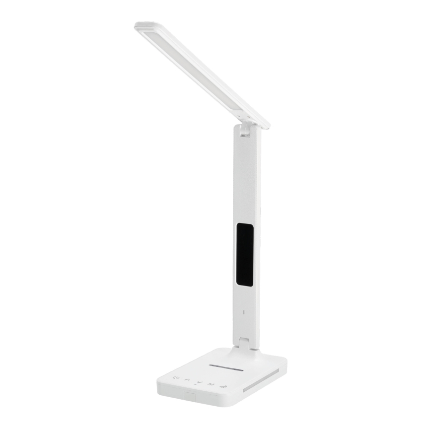 LED bordlampe m. trådløs opladning dæmpbar QI, display og USB-port LED/7W/230V 3000-6000K hvid