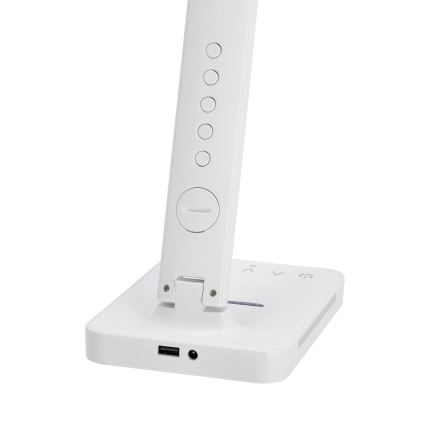 LED bordlampe m. trådløs opladning dæmpbar QI, display og USB-port LED/7W/230V 3000-6000K hvid