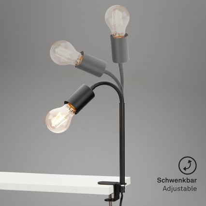 LED-lampe med klemme 1xE27/4,2W/230V 2700K sort