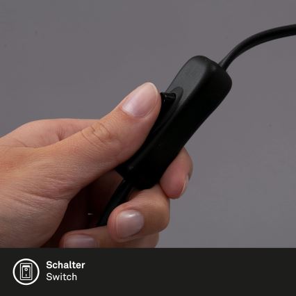 LED-lampe med klemme 1xE27/4,2W/230V 2700K sort