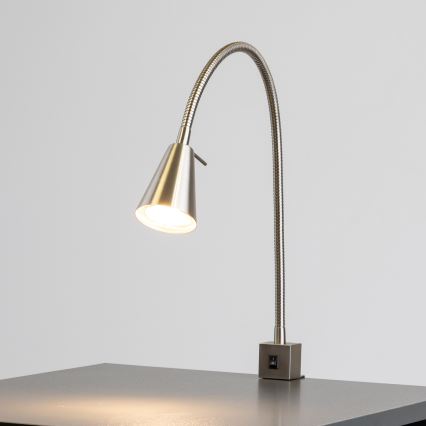 LED-lampe med klemme 1xGU10/4,7W/230V mat krom