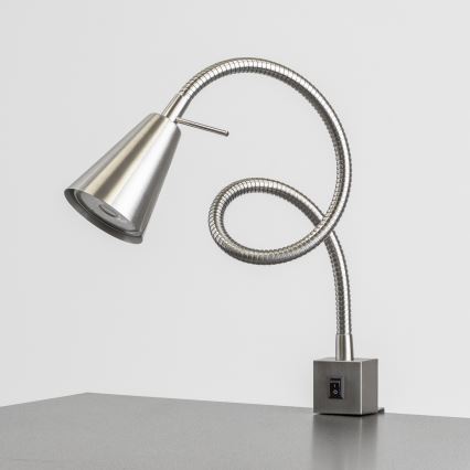 LED-lampe med klemme 1xGU10/4,7W/230V mat krom