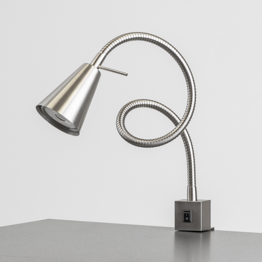 LED-lampe med klemme 1xGU10/4,7W/230V mat krom