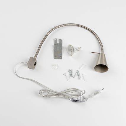 LED-lampe med klemme 1xGU10/4,7W/230V mat krom