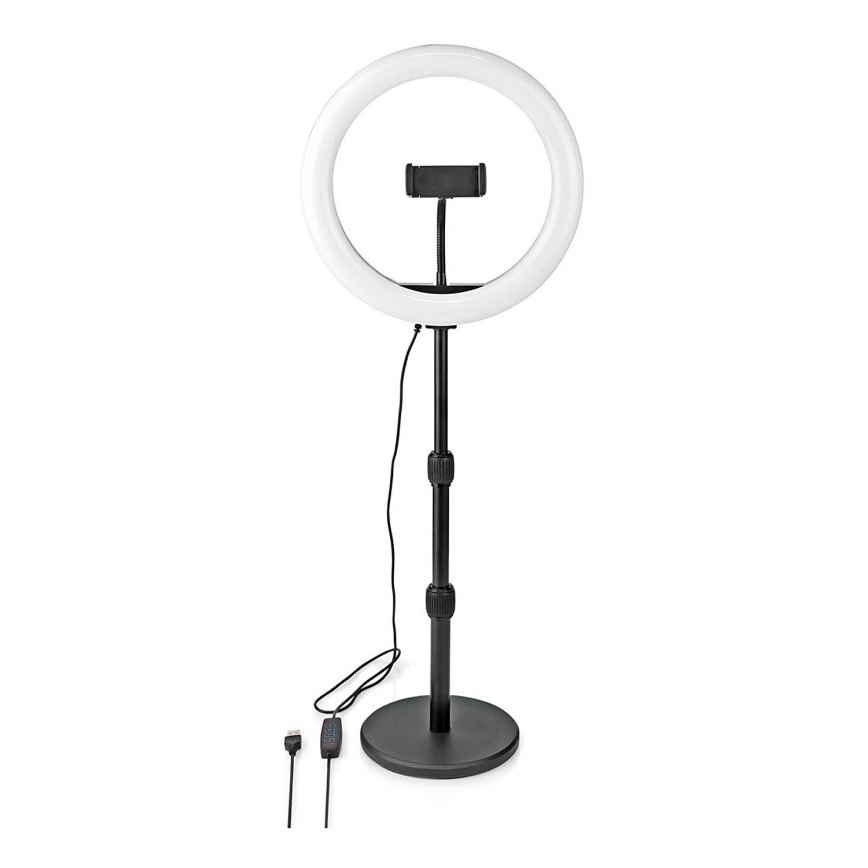 LED lampe med stander og holder til vlogging dæmpbar LED/6W/USB 2700-6700K