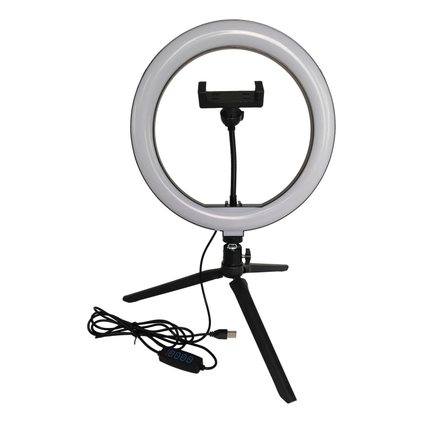 LED Lampe med stativ og holder til vlogging dæmpbar LED/10W/5V 2700-6500K
