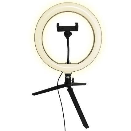 LED Lampe med stativ og holder til vlogging dæmpbar LED/10W/5V 2700-6500K