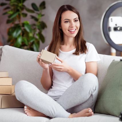 LED Lampe med stativ og holder til vlogging dæmpbar LED/15W/5V 2700-6500K