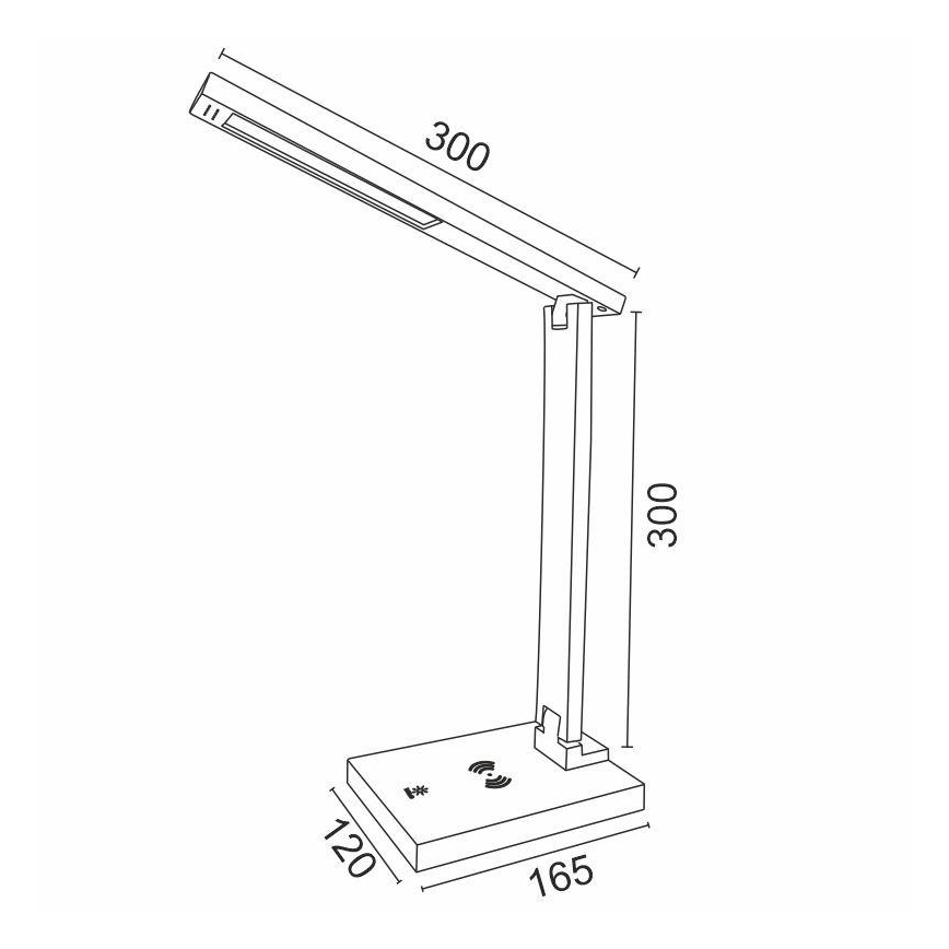 LED lampe med trådløs opladning og touch-funktion dæmpbar LISA LED/5W/230V + USB