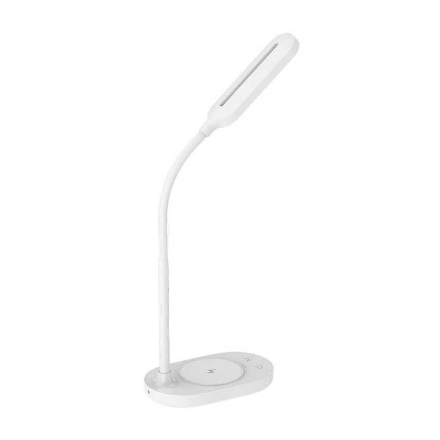LED bordlampe med trådløs opladning og touch-funktion dæmpbar OCTAVIA LED/7W/230V hvid
