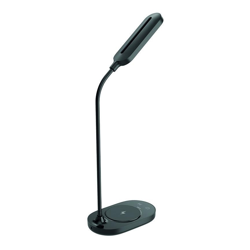 LED bordlampe med trådløs opladning og touch-funktion dæmpbar OCTAVIA LED/7W/230V sort