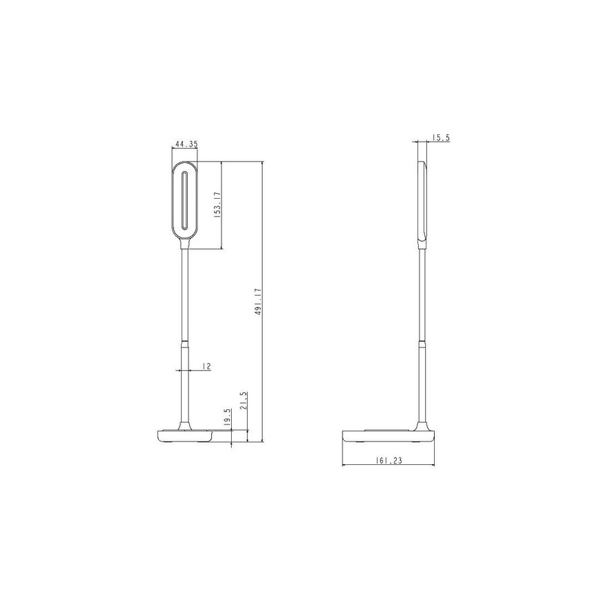 LED bordlampe med trådløs opladning og touch-funktion dæmpbar OCTAVIA LED/7W/230V sort