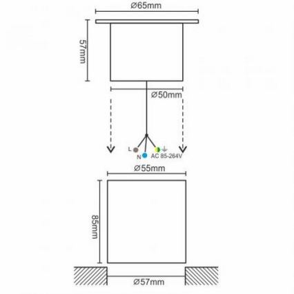 LED lampe til indkørsel LED/4W/85-264V IP67 2800K