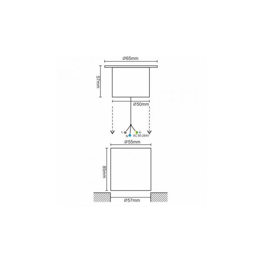 LED lampe til indkørsel LED/4W/85-264V IP67 2800K