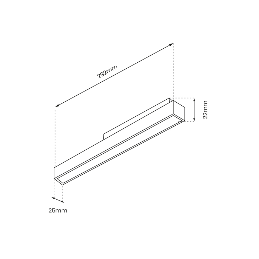 LED lampe til skinnesystem MAGNETIC TRACK 1xLED/12W/48V