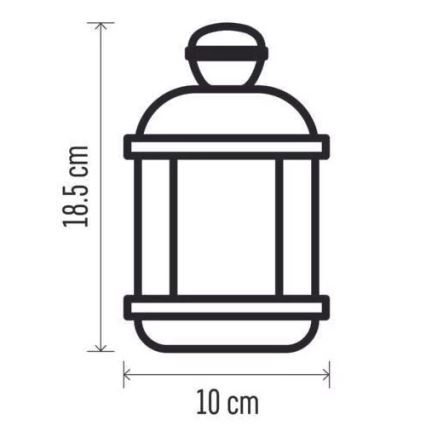 LED lanterne LED/1xCR2032 varmt hvidt lys