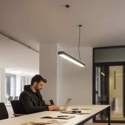 LED Loft Fastmonteret pendellampe CYNIDECO LED/30W/230V 4000K sort