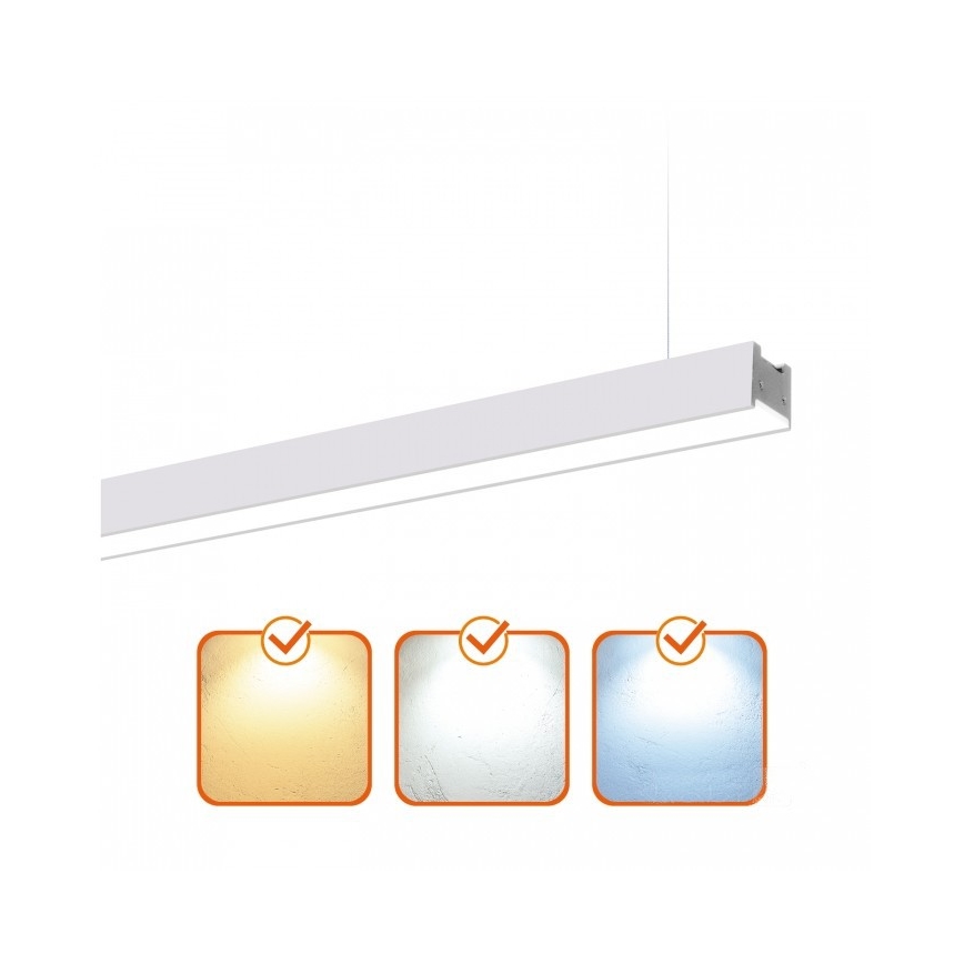 LED loftarmatur overflademonteret/ophængt KOLINE LED/40W/230V 3000/4000/6500K 120 cm hvid