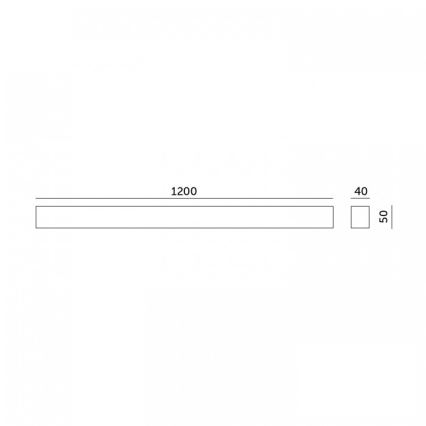 LED loftarmatur overflademonteret/ophængt KOLINE LED/40W/230V 3000/4000/6500K 120 cm hvid