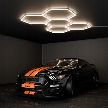 LED loftarmatur HEXAGON LED/240W/85-265V 4000K 298x209 cm CRI 90 IP54 hvid