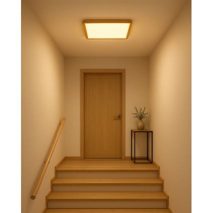 LED-loftarmatur LED/32W/230V 3000/4000/6500K 40x40 cm beige