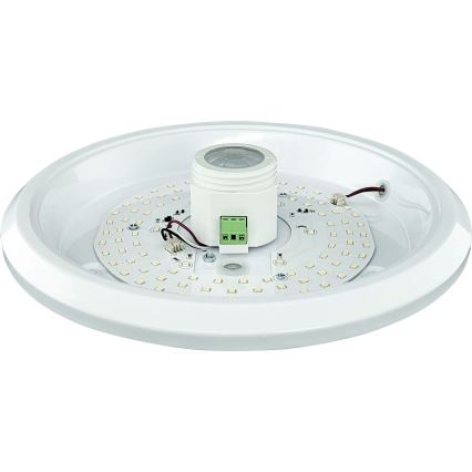 LED loftlampe med bevægelses- og skumringssensor samt nødmodul MANA LED/12W/230V 1500 mAh Ø 29 cm hvid