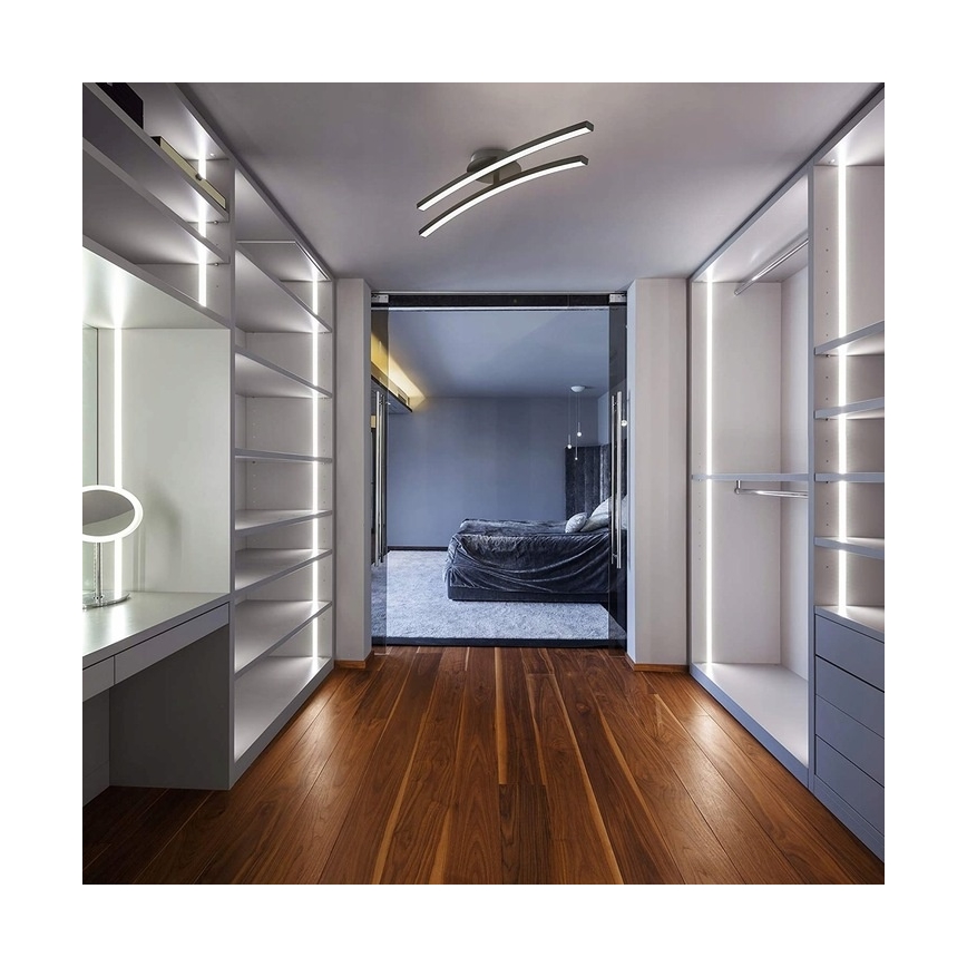 LED-loftlampe 2x LED/6W/230V 3000K sort