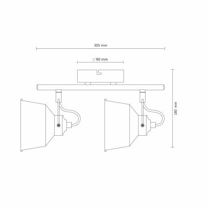 LED loftlampe 2xE14/8W/230V