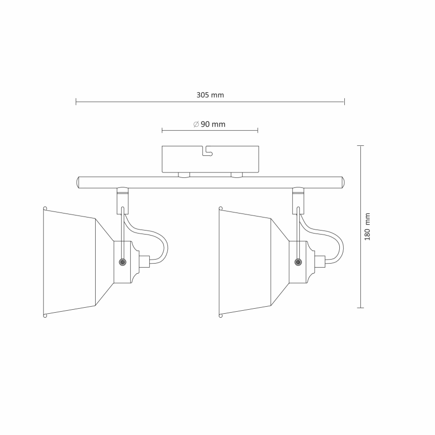 LED loftlampe 2xE14/8W/230V