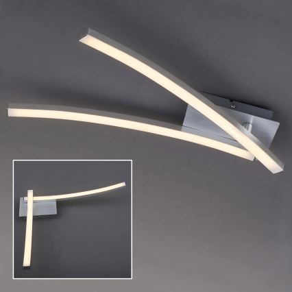 LED loftlampe 2xLED/6W/230V 3000K mat krom