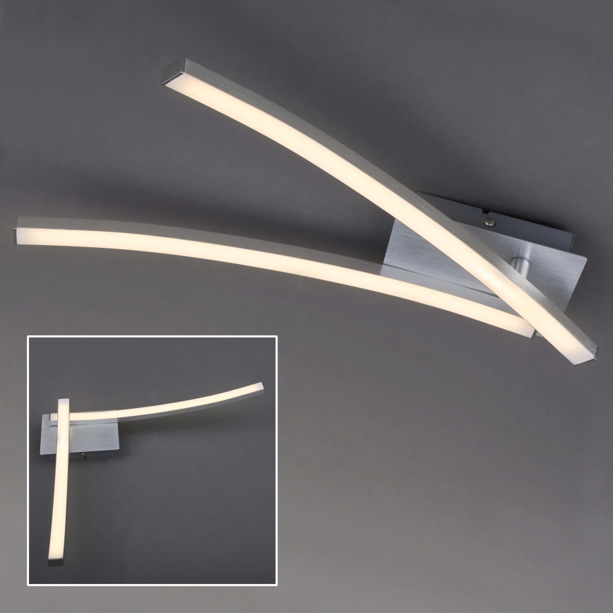 LED loftlampe 2xLED/6W/230V 3000K mat krom