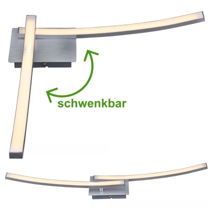 LED loftlampe 2xLED/6W/230V 3000K mat krom