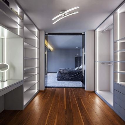 LED loftlampe 2xLED/6W/230V poleret krom