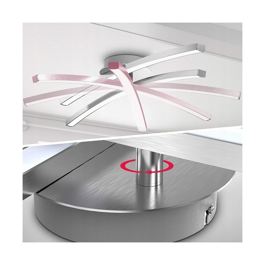 LED loftlampe 2xLED/6W/230V poleret krom