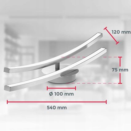 LED loftlampe 2xLED/6W/230V poleret krom