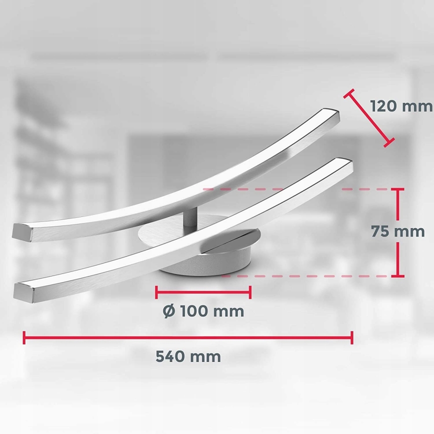 LED loftlampe 2xLED/6W/230V poleret krom