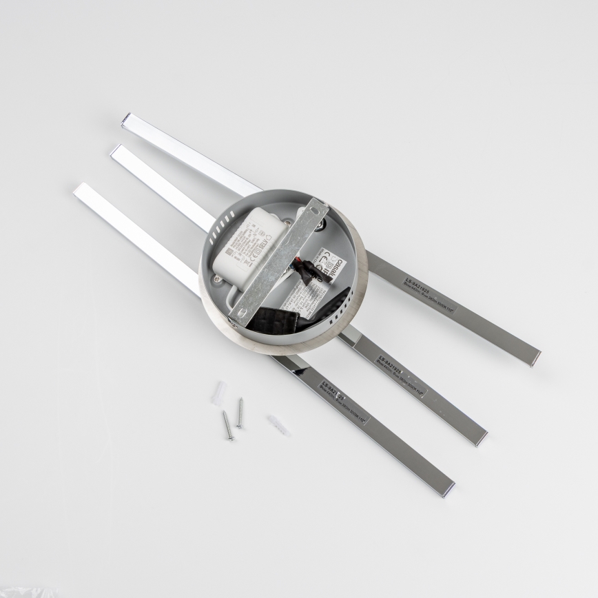 LED loftlampe 3xLED/3W/230V, blank krom