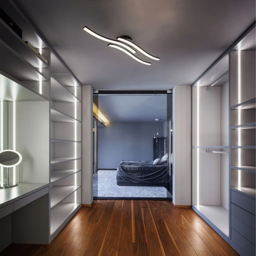 LED loftlampe 3xLED/6W/230V 2700K sort