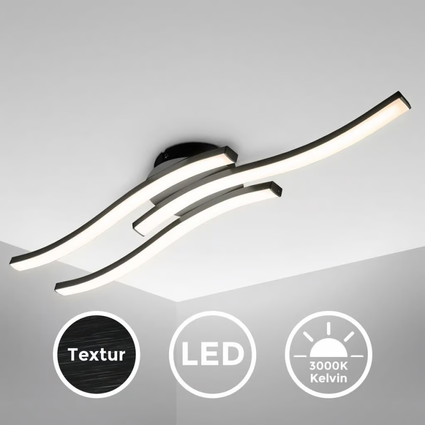 LED loftlampe 3xLED/6W/230V 2700K sort